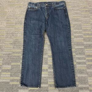 J Crew Kaihara Japanese Denim Jeans Mens 38x32 Blue 1040 Straight Leg Hipster